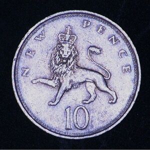 Vintage 1973 New Pence 10 Coin